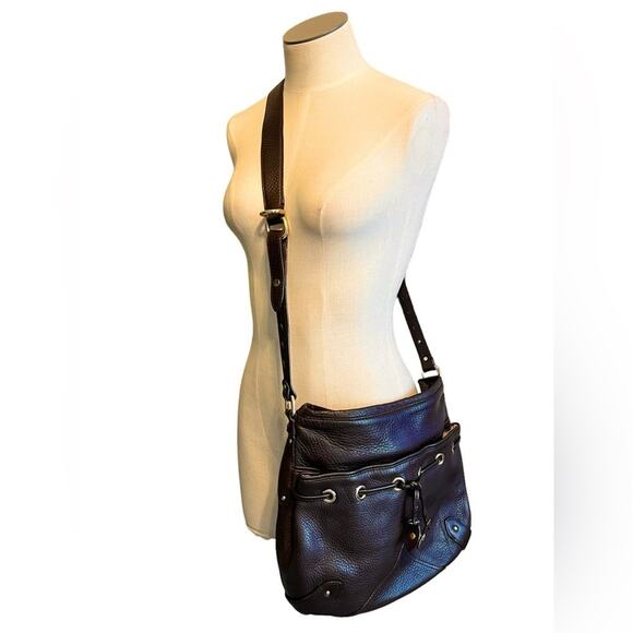 Cole Haan Casual Vintage Y2K Brown Leather Village Fog Crossbody Shoulder Bag - Picture 16 of 16